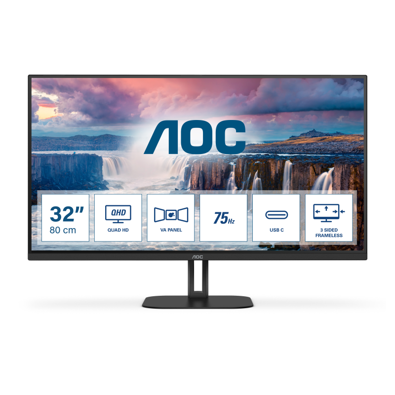 MONITOR LED 31-5 AOC Q32V5CE-BK NEGRO