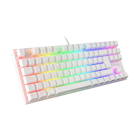 TECLADO GAMING GENESIS THOR 303 TKL RGB BLANCO MECANICO SWITCH OUTEMU MARRON