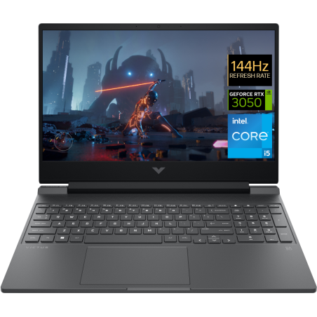 Portátil Gaming HP Victus 15-FA0052NS Intel Core i5-12450H- 16GB- 512GB SSD- GeForce RTX3050- 15-6"- Sin Sistema Operativo