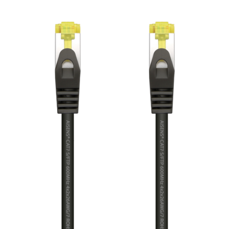 CABLE RED AISENS LATIGUILLO RJ45 LSZH CAT-7 SFTP PIMF 2-0M NEGRO