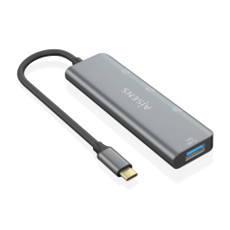 Hub USB Tipo-C Aisens A109-0764- 3xUSB- 1xUSB Tipo-C- Gris