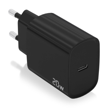 CARGADOR AISENS USB-C PD3-0 1 PUERTO 1XUSB-C 20W NEGRO