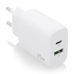 CARGADOR AISENS 25W 1XUSB-C PD3-0 1XUSB-A QC3-0 BLANCO