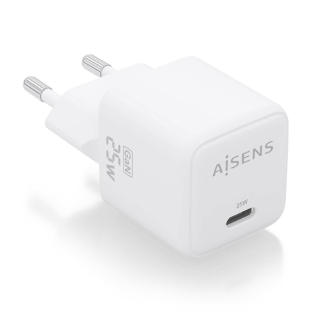 CARGADOR AISENS GAN 25W 1XUSB-C PD3-0 QC4-0 BLANCO