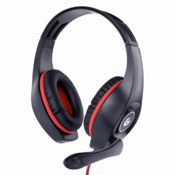 AURICULARES PARA JUEGO GEMBIRD CONTROL DE VOLUMEN ROJO-NEGRO