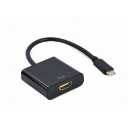 CABLE ADAPTADOR USB TIPO-C A HDMI 4K 30HZ 15 CM NEGRO