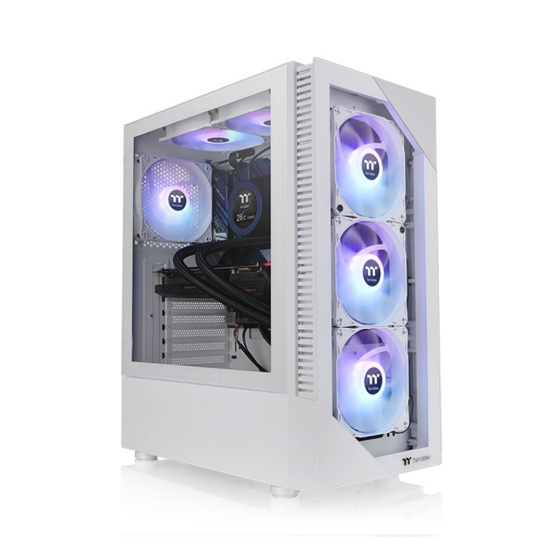 CAJA THERMALTAKE VIEW200 TG ARGB ATX 2XUSB 3-2 SIN FUENTE BLANCO