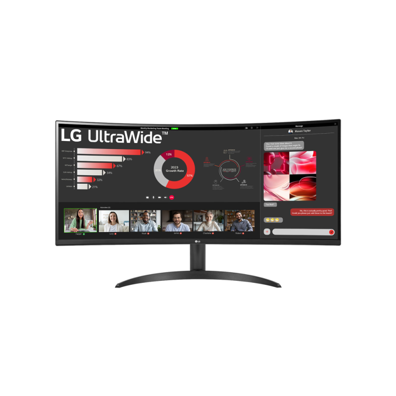 MONITOR LG 34" 34WR50QC-B WQHD 21:9 3000:1 2XHDMI DP INCL- AJUS