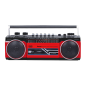 RADIO GRABADORA PORTÁTIL USB SD BLUETOOTH CASSETTE TREVI RR 501 BT ROJO