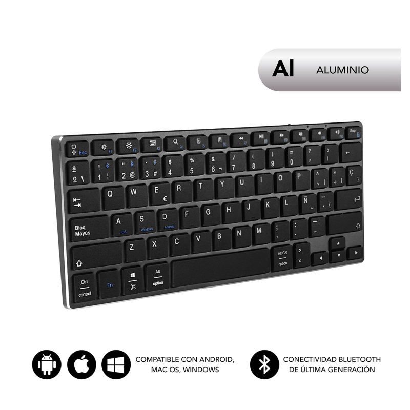 TECLADO SUBBLIM KEYBOARD ADVANCE COMPACT GREY