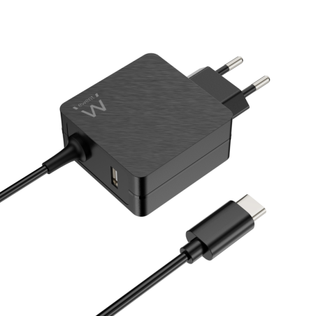 CARGADOR DISPOSITIVO MOVIL EWENT USB C 45W (ADICIONAL USB A)