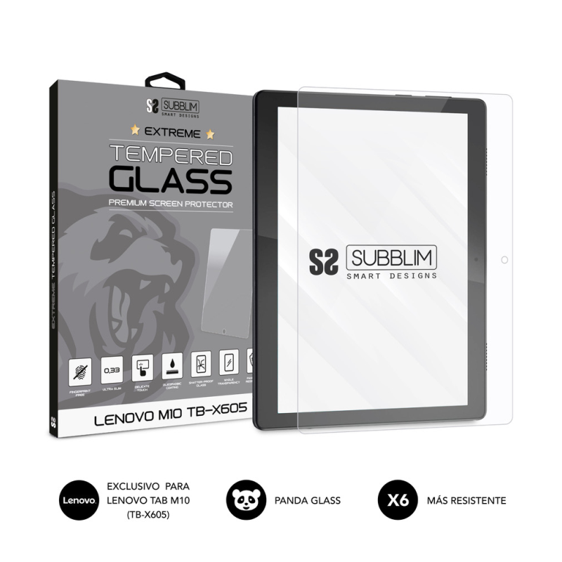 PROTECTOR PANTALLA SUBBLIM EXTREME TEMPERED GLASS LENOVO M10 TB-X605