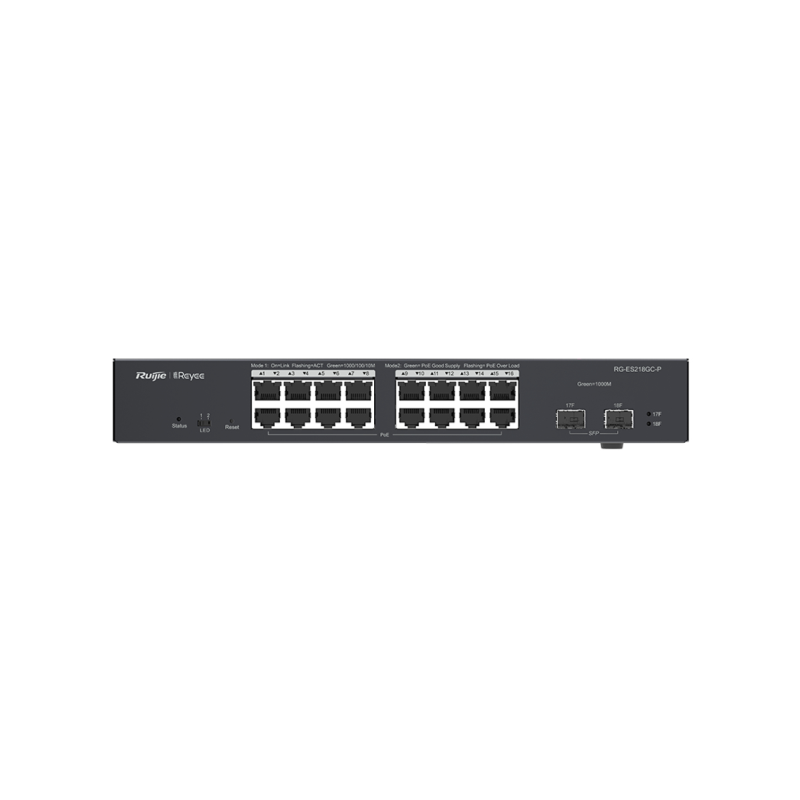 SWITCH RUIJIE REYEE RG-ES218GC-P 5-PORT 10-100 MBPS DESKTOP SWITCH