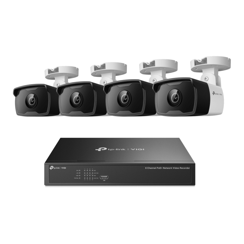 PACK CAMARA VIGI TP-LINK BULLET VIGI NK8P-B434I VIGI 3MP BULLET +8 CHANNEL POE+