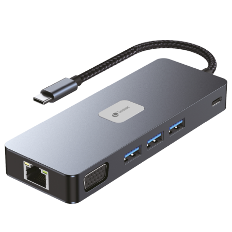 LEOTEC DOCKING STATION 11-1 PLUS 1USB-C PD100 3USB3-2 HDMI VGA GGL LECTJSD MCSD