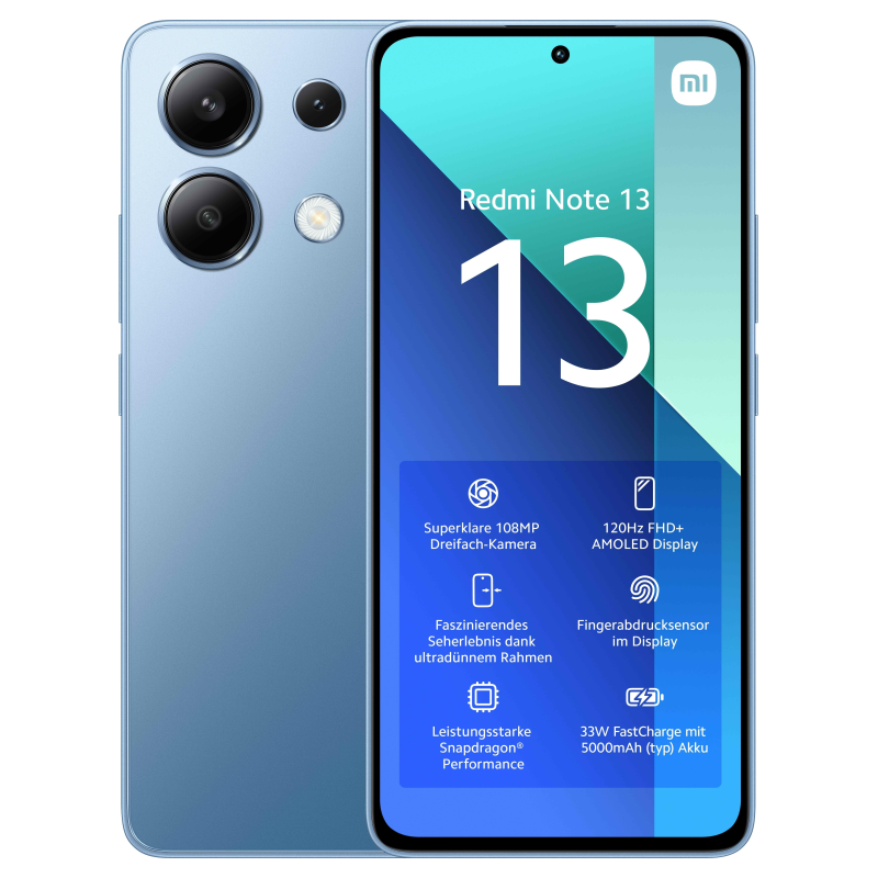 Smartphone Xiaomi Redmi Note 13 NFC 6GB- 128GB- 6-67"- Azul