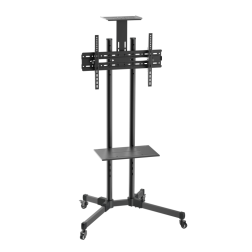 AISENS SOPORTE SUELO RUEDA BANDEJA DVD Y CAMARA MONITOR TV 50KG DE 37-70 NEGRO