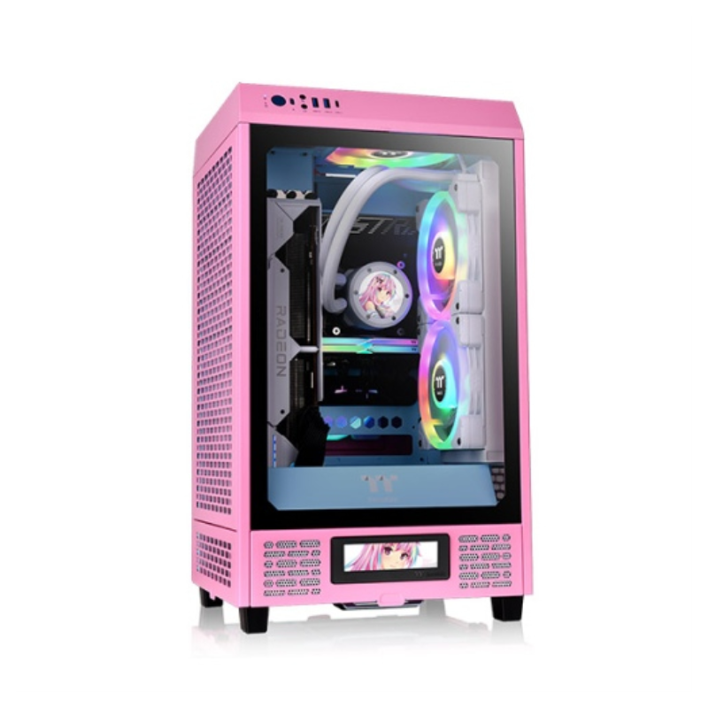 CAJA THERMALTAKE THE TOWER 200 BUBBLE PINK MINI-ITX 2XUSB 3-0 SIN FUENTE ROSA