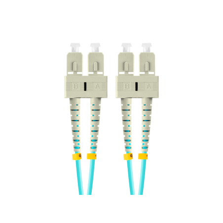 CABLE DE FIBRAOPTICA LANBERG 1M MULT SC-UPC-SC-UPC DUPLEX OM3 50-125 LSZH AZUL