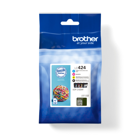 Cartucho de Tinta Original Brother LC424VAL- Multipack- Cian- Magenta- Amarillo- Negro