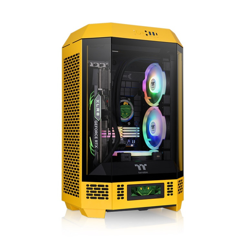 CAJA THERMALTAKE THE TOWER 300 BUMBLEBEE MINI-ITX 2XUSBA 3-2 SIN FUENTE NEGRO