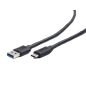 CABLE USB 3-0 GEMBIRD AM A TIPO C AM-CM, 0,1 M