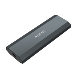 Caja Externa para Disco SSD M-2 SATA-NVMe Aisens ASM2-018GR- USB 3-1- Sin tornillos