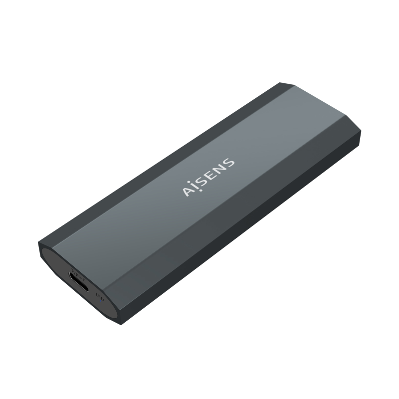 Caja Externa para Disco SSD M-2 SATA-NVMe Aisens ASM2-018GR- USB 3-1- Sin tornillos