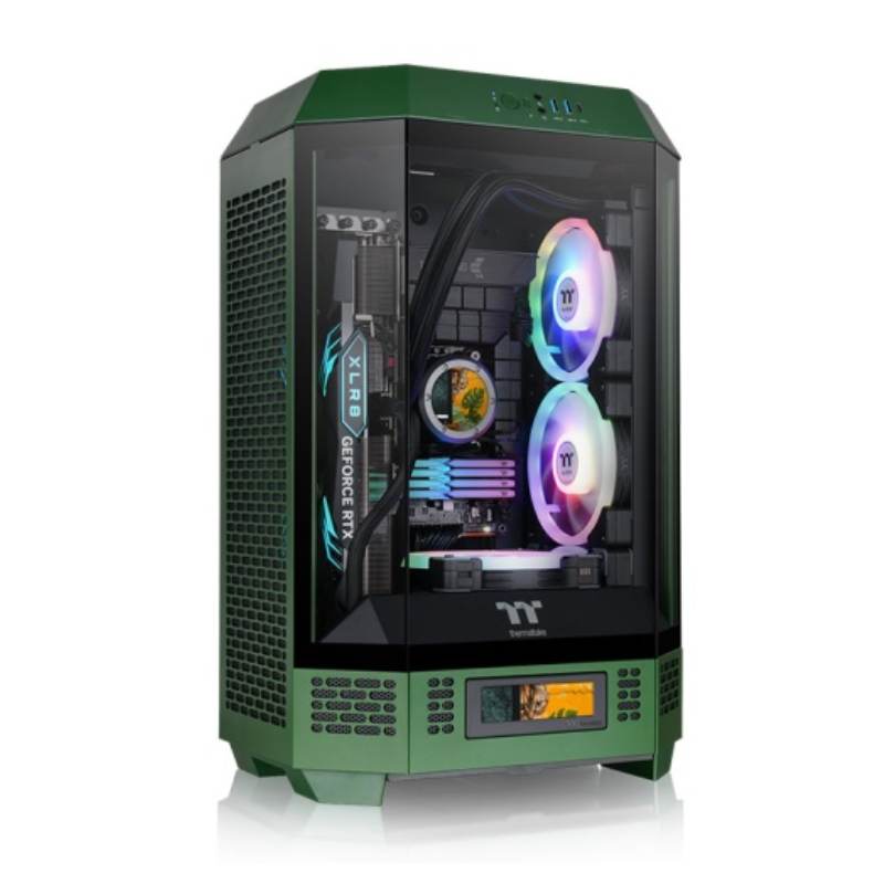 CAJA THERMALTAKE THE TOWER T300 RACING GREEN ATX 2XUSB 3-0 SIN FUENTE VERDE