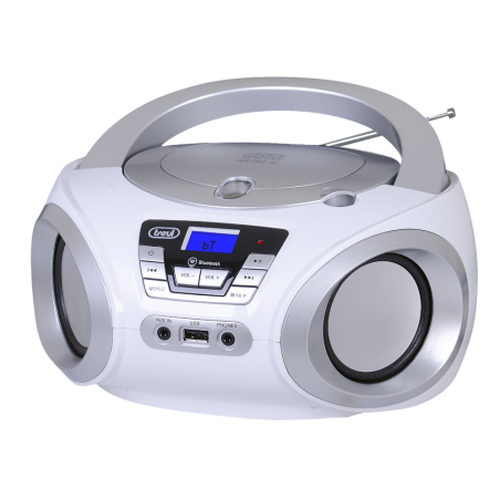 BOOMBOX ESTEREO PORTÁTIL CD BLUETOOTH USB AUX-IN TREVI CMP 544 BT BLANCO