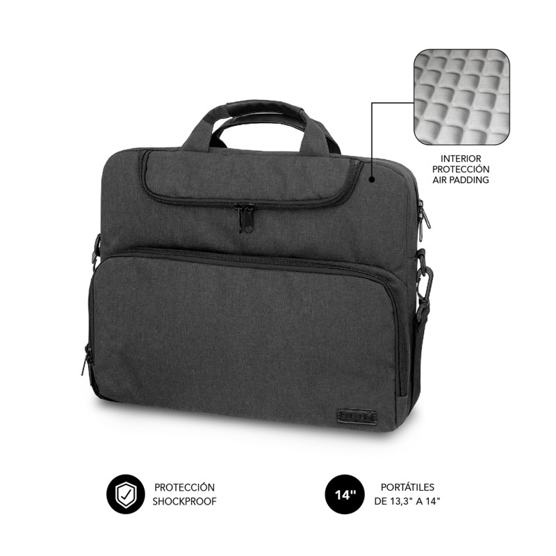 MALETIN SUBBLIM AIR PADDING LAPTOP BAG 13,3-14" DARK GREY