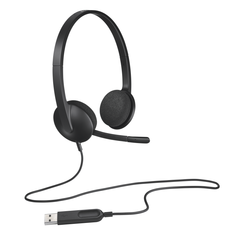 AURICULARES LOGITECH H340 NEGRO MICROFONO ALAMBRICO USB