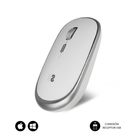 Ratón Inalámbrico Subblim Wireless Mini- Hasta 1600 DPI- Plata