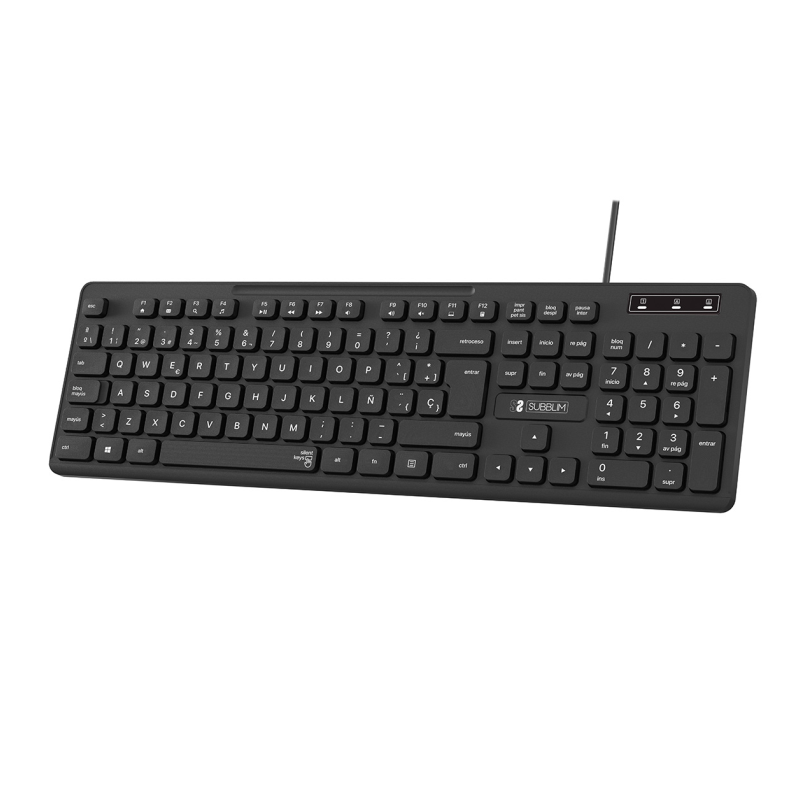 Teclado Subblim Business Slim Silencioso- Negro