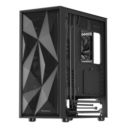 CAJA GAMING GENESIS DIAXID 605F ATX MEDIATORRE 1XUSB-C 2XUSB3-0 NEGRO SIN FUENTE