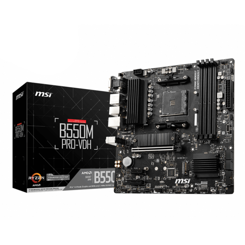 PLACA BASE MSI B550M PRO-VDH AM4 MATX 4XDDR4