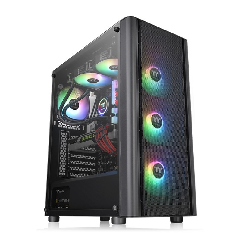 CAJA THERMALTAKE V250G ARGB AIR ATX 2XUSB 3-0 SIN FUENTE NEGRO