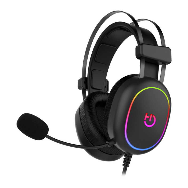 Auriculares Gaming con Micrófono Hiditec Erys ARGB- Jack 3-5- Negros