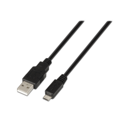 Cable USB 2-0 Aisens A101-0027- USB Macho - MicroUSB Macho- 80cm- Negro