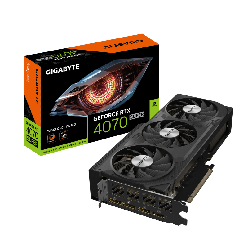 TARJETA GRAFICA GIGABYTE RTX 4070 SUPER WINDFORCE OC 12GB