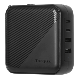 CARGADOR PORTATIL TARGUS 100 W GAN CHARGER - MULTI PORT - WITH TRAVEL ADAPTERS