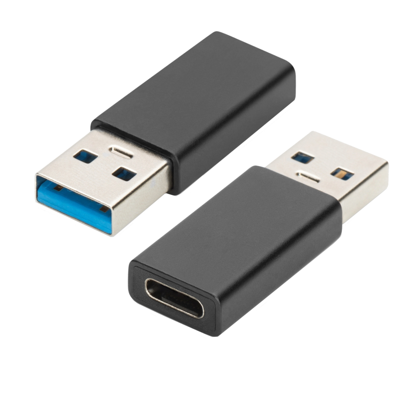 ADAPTADOR EWENT USB 3-2 GEN 1 TIPO A M - USB-C F CUERPO DE ALUMINIO