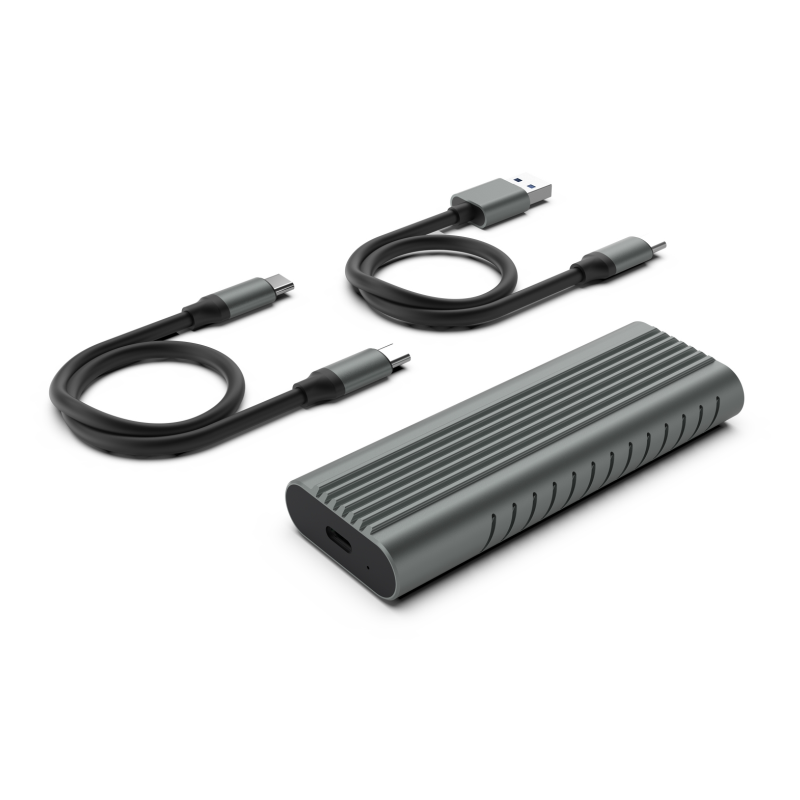 CAJA EWENT USB 3-2 GEN2 USB-C M-2 NVME SSD SIN TORNILLOS USB C-C Y USB C-A