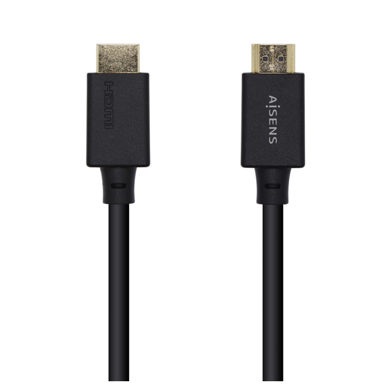 Cable HDMI 2-1 8K Aisens A150-0420- HDMI Macho - HDMI Macho- 50cm- Certificado- Negro