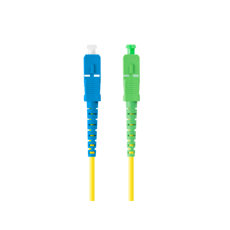 LATIGUILLO FIBRA 5M LANBERG MONO SC-APC-SC-UPC SIMPLEX G657A1 LSZH AMARILLO