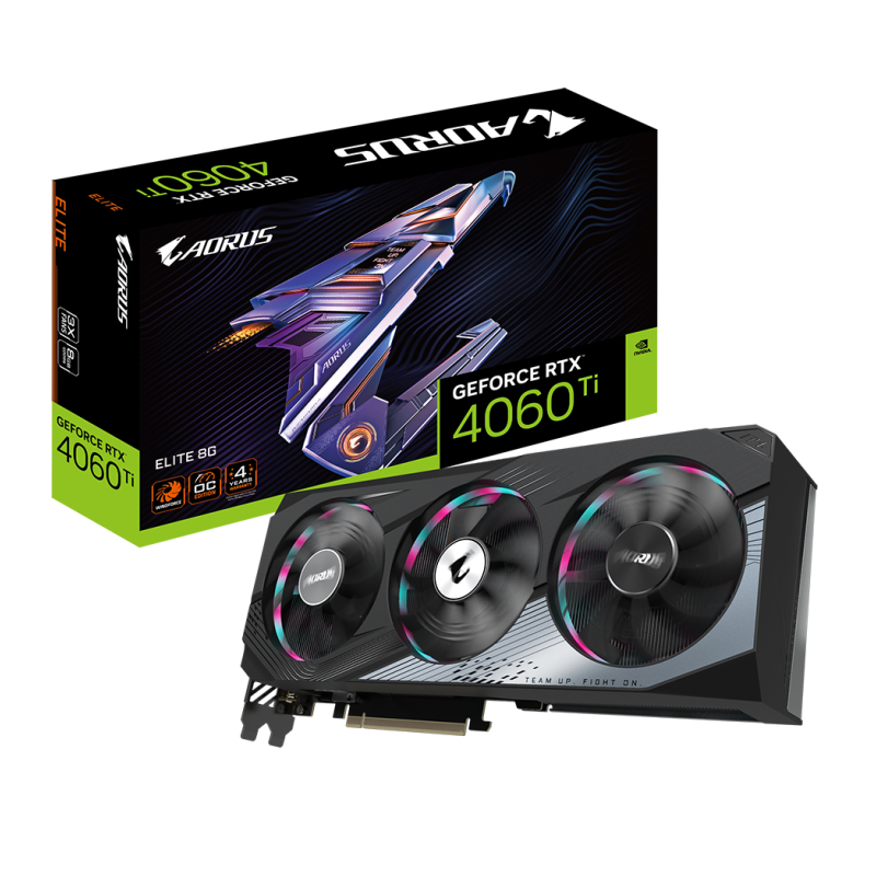 Tarjeta Gráfica Gigabyte AORUS GeForce RTX 4060 Ti ELITE 8G- 8GB GDDR6