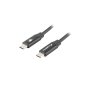 CABLE LANBERG USB C MACHO-MACHO 1M QUICK CHARGE 4-0 NEGRO