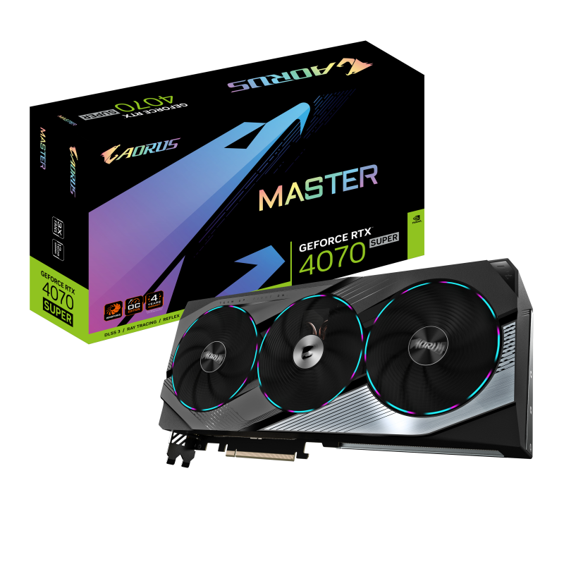 TARJETA GRAFICA GIGABYTE RTX 4070 SUPER AORUS MASTER 12GB