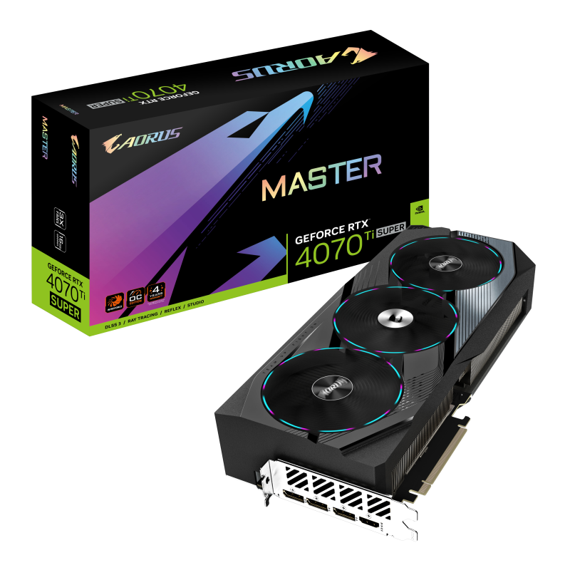 TARJETA GRAFICA GIGABYTE RTX 4070 TI SUPER AORUS MASTER 16GB