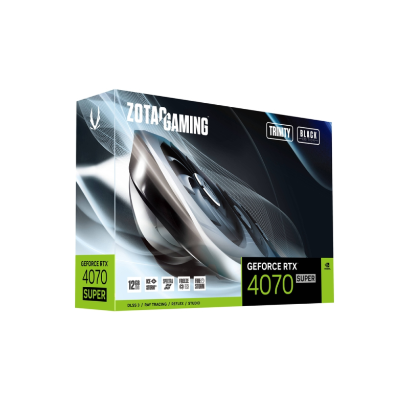 TARJETA GRAFICA ZOTAC RTX 4070 SUPER TRINITY BLACK ED 12GB